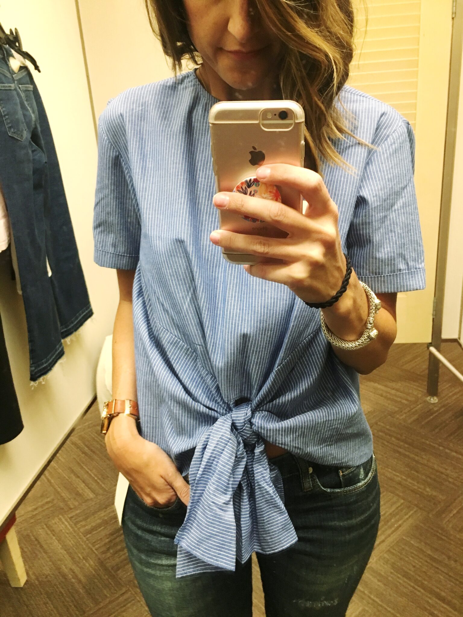 Tie Front Top - Nordstrom Anniversary Sale Try On Session by popular Washington DC style blogger Cobalt Chronicles